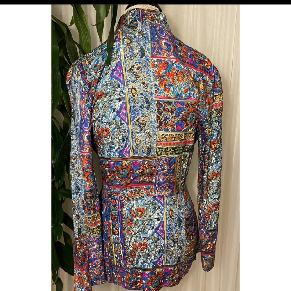 Christine David, Beautiful blazer light jacket front button and ties upfront M - Picture 3 of 7
